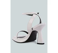 Womens Five Star Ankle Strap Kitten Heel Sandals