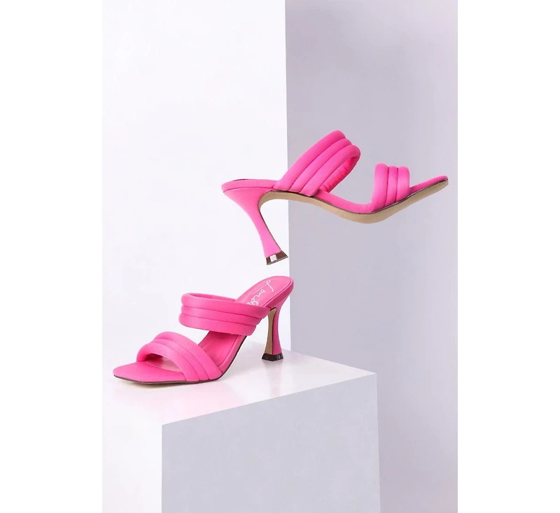 New Crush Quilted Spool Heel Sandals