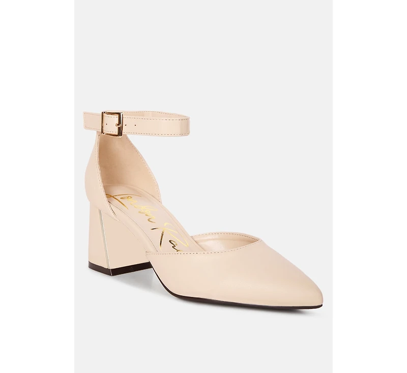 Myla Faux Leather Metallic Sling Heeled Sandals Women