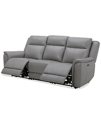 Addyson 88" 3-Pc. Leather Sofa with 2 Zero Gravity Recliners Power Headrests & 1 Armless Chair, Created for Macy's