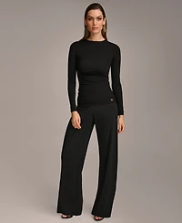 Donna Karan New York Women's Wide-Leg Jersey Pants