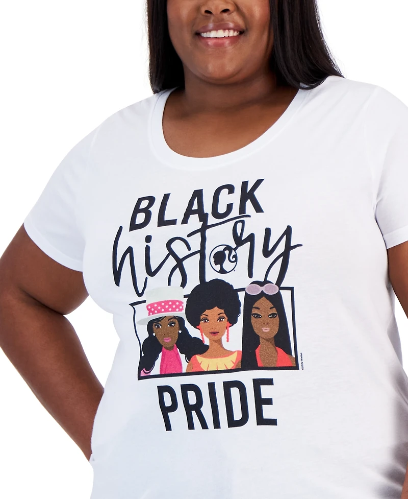Hybrid Apparel Trendy Plus Black History Pride Barbie Graphic T-Shirt