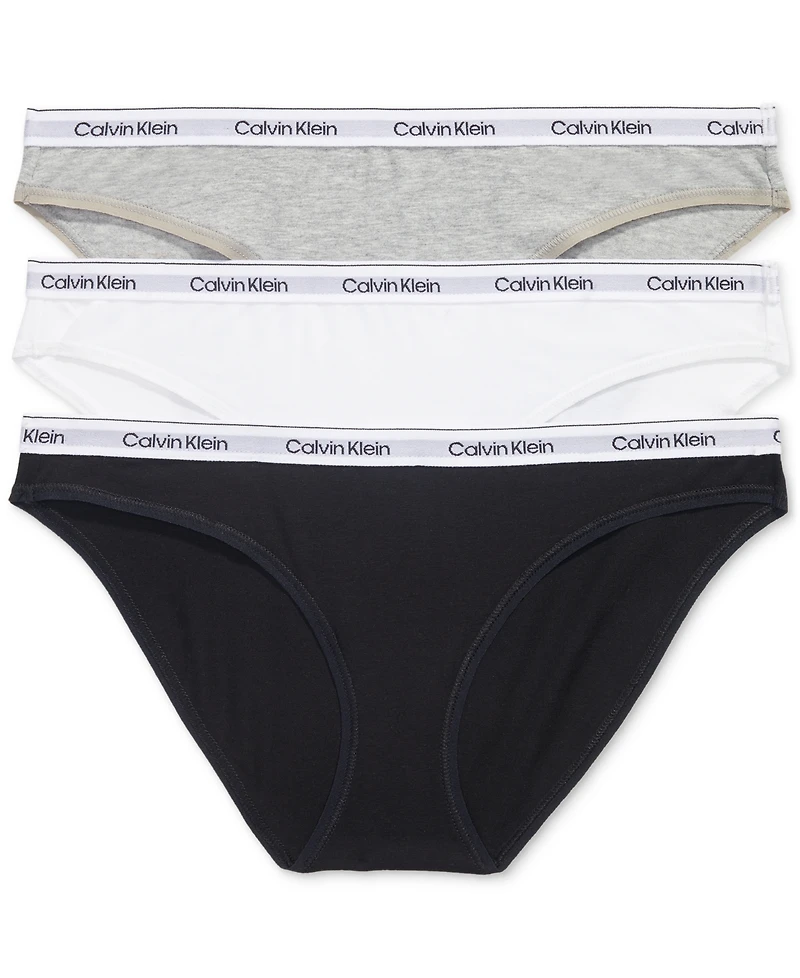 Calvin Klein Women's Modern Logo 3-Pack Bikini Underwear QD5207