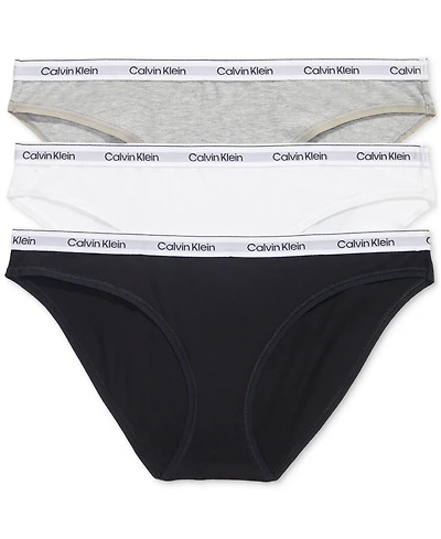 Calvin Klein Women's Modern Logo 3-Pack Bikini Underwear QD5207