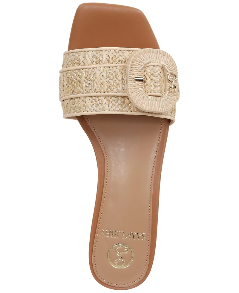 Sam and Libby Women's Kandie Buckle Block Heel Slide Sandals