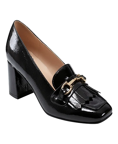 Bandolino Women's Landrys Square Toe Block Heel Loafer Pumps