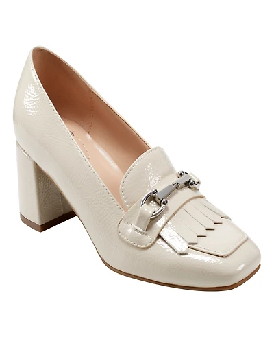 Bandolino Women's Landrys Square Toe Block Heel Loafer Pumps