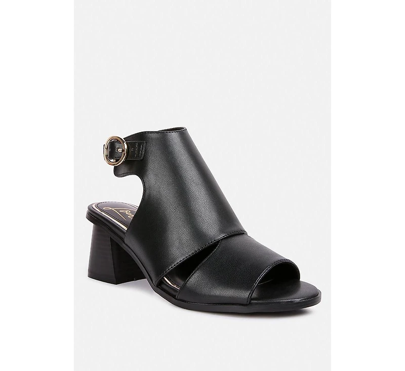 Women Polessi Pin Buckle Ankle Mules