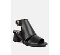 Women Polessi Pin Buckle Ankle Mules