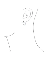 Bling Jewelry Black White Cubic Zirconia Pave Cz Formal Fashion Love Knot Symbol Spiral Infinity Twist Big Hoop Earrings For Women Rhodium Plated Bras