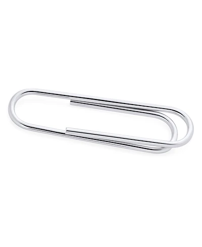 Bling Jewelry Executive Gift Simple Large Strong Sterling Silver Credit Card Holder Paper Clip Money Clip Finish