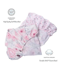Bedtime Originals Floral Pink/Gray 2-Pack Fitted Crib/Toddler Sheet Set- Flower