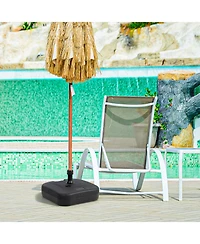Fillable Patio Umbrella Base with Handle Fit 1.5 Inch Umbrella Poles-Black