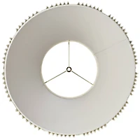 Springcrest Eggshell Pleated Large Lamp Shade 9.5" Top x 19" Bottom x 13" High (Spider) Replacement with Harp and Finial