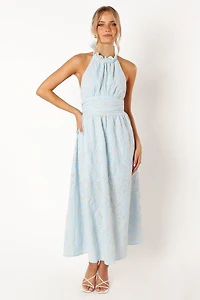 Taila Halterneck Maxi Women's Dress