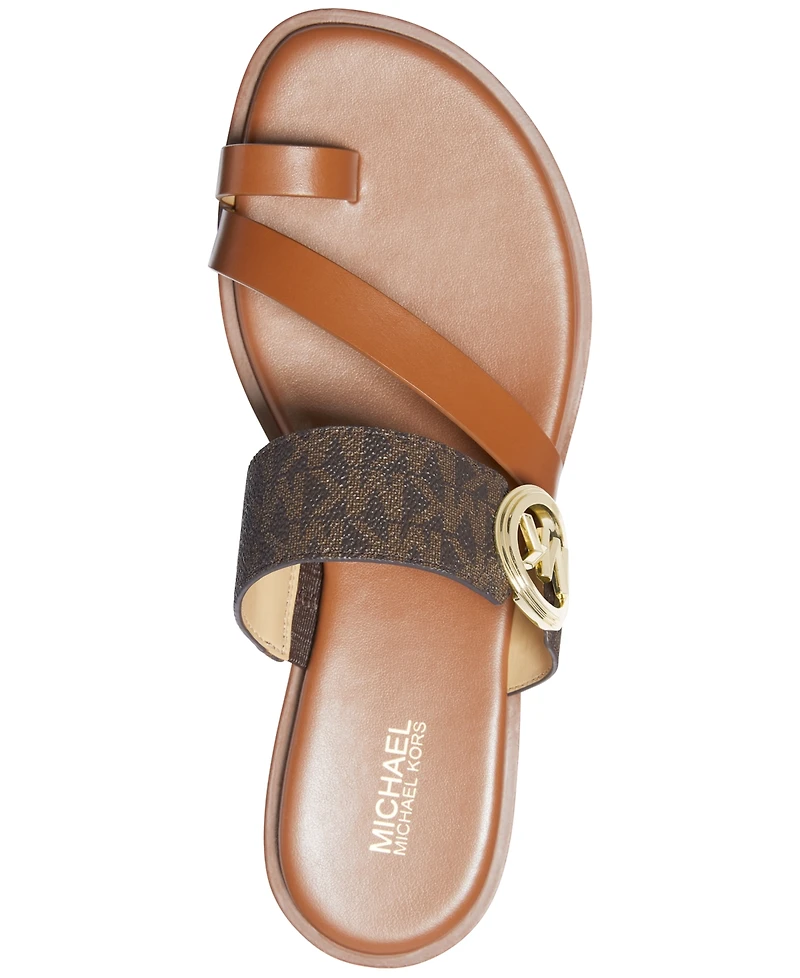Michael Kors Mmk Vera Slip-On Toe-Ring Slide Sandals