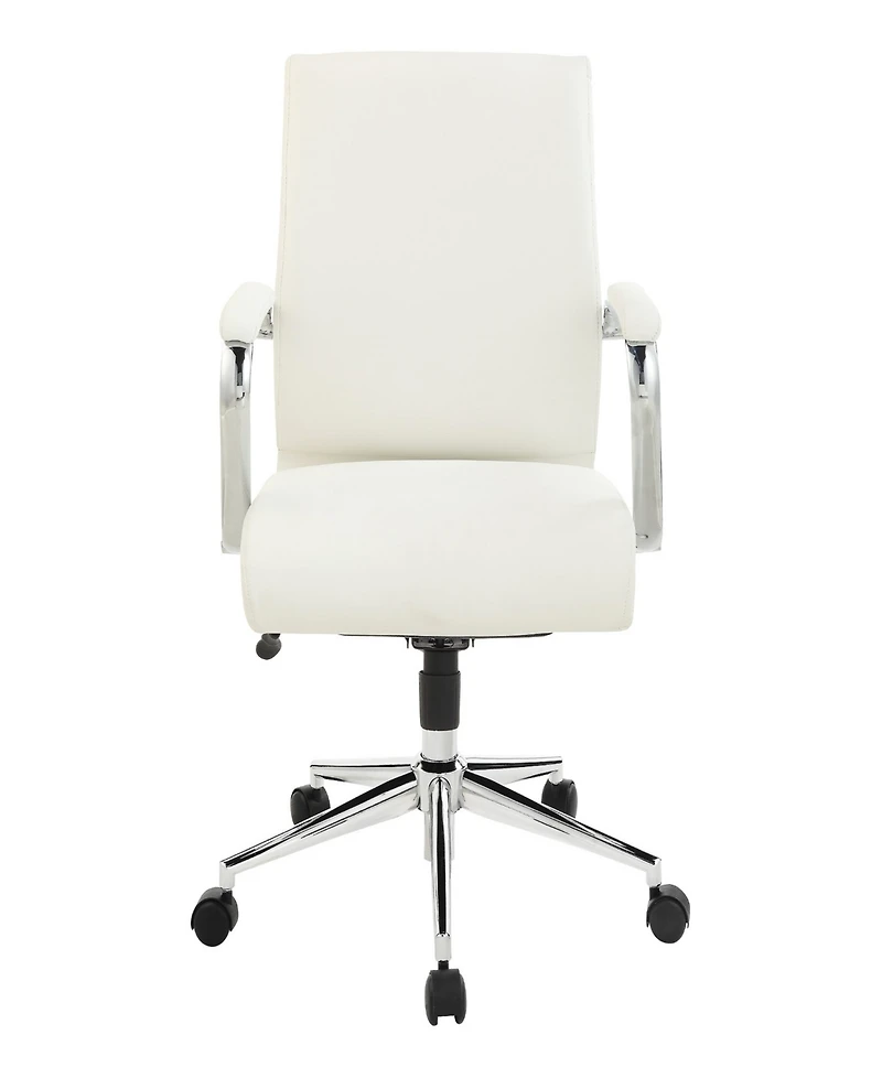 Office Star 41.25" Fabric, Chrome Mid Back Manager's Office Chair