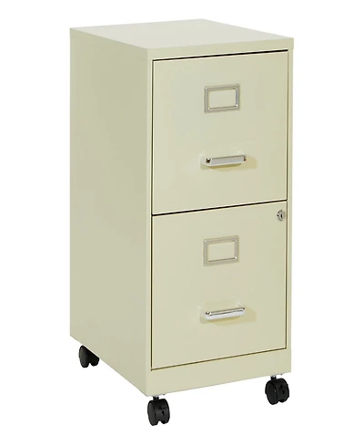 Office Star 26.75" 2 Drawer Mobile Locking Metal File Cabinet