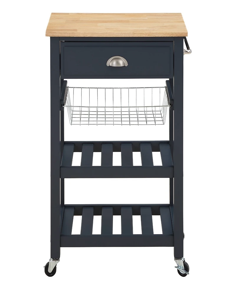 Office Star 33.75" Wood Hampton Kitchen Cart