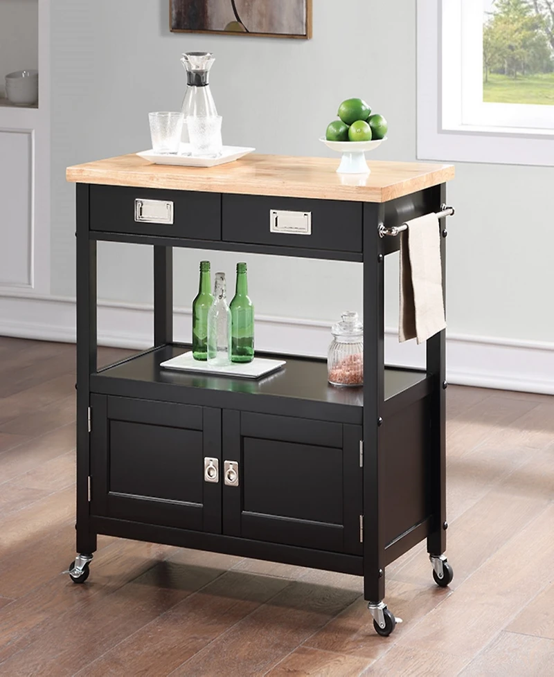 Office Star 35.25 Wood Radford Kitchen Cart