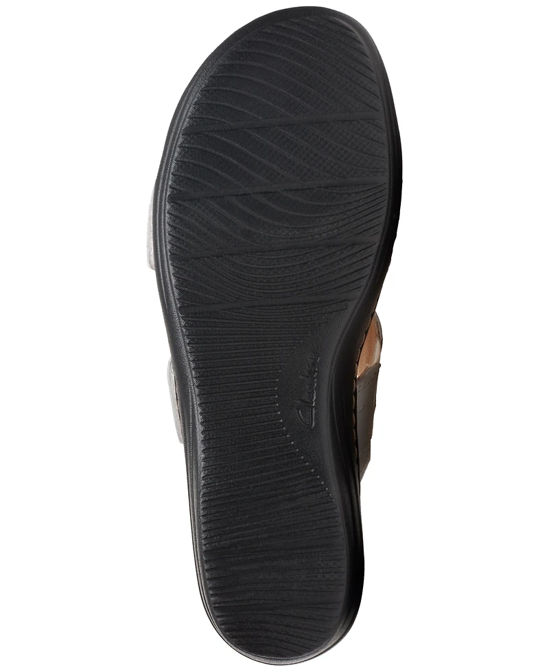 Clarks Merliah Raelyn Flower-Detail Wedge Heel Platform Sandals