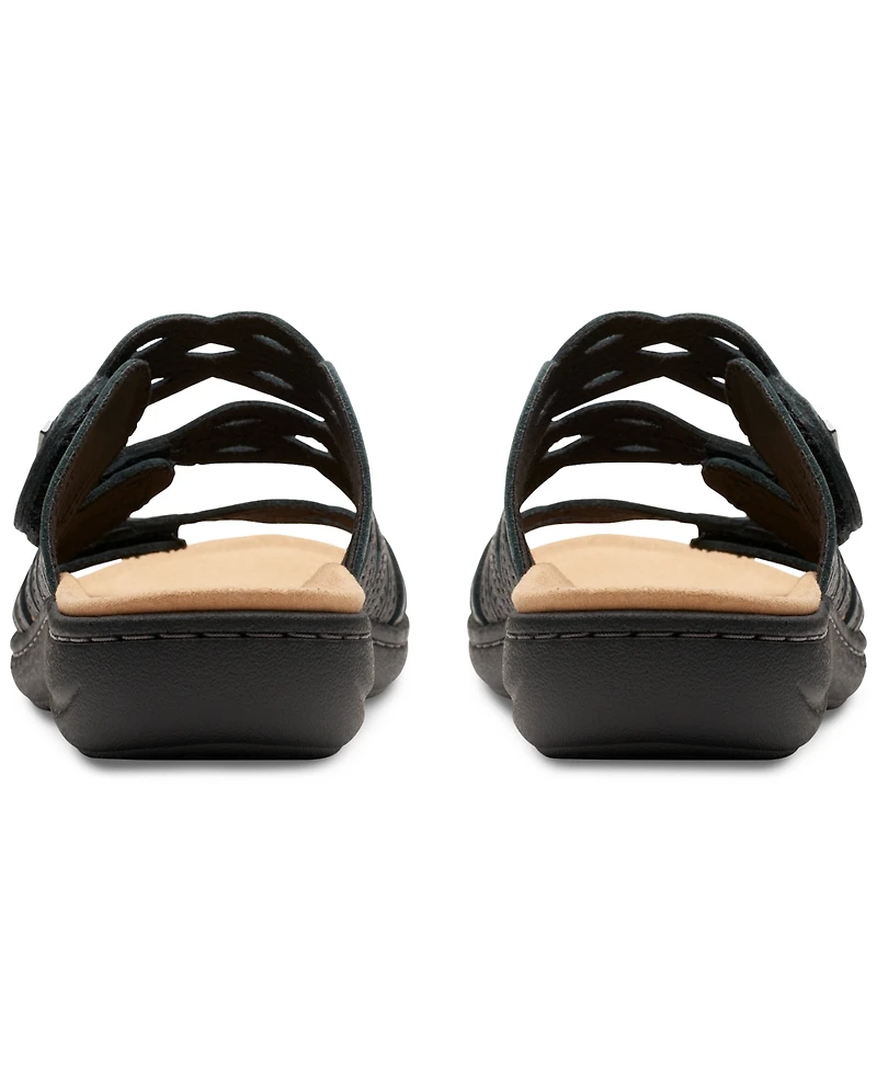Clarks Laurieann Ruby Scalloped Strap Slide Sandals