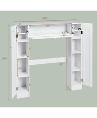 Sugift Wooden over the Toilet Storage Cabinet