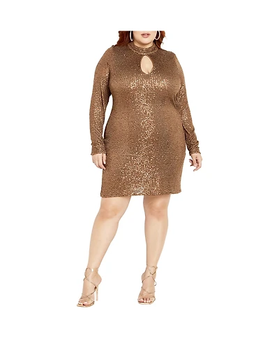 City Chic Plus Glowing Mini Dress