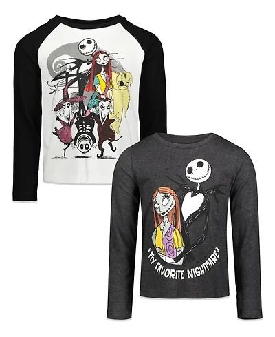 Disney Girls 2 Pack Long Sleeve T-Shirts to (18 Months - 14-16)
