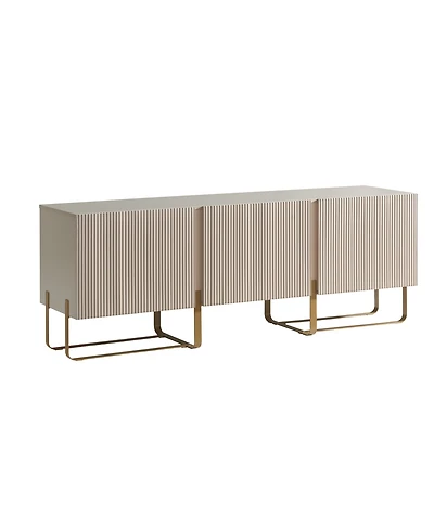 Furniture of America 60" Mdf Milo Modern Composite Three Cabinet Tv Stand
