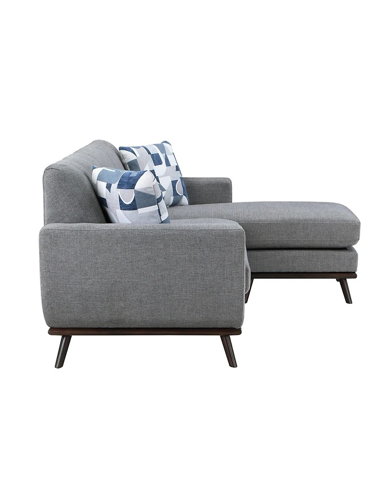 White Label Andora Reversible 87" Sofa Chaise