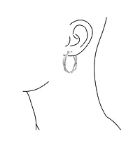 Bling Jewelry Cubic Zirconia Pave Cz Eternity Figure Eight Love Knot Large Infinity Hoop Earrings 1.5 Diameter