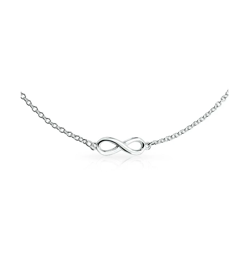 Bling Jewelry Dainty Infinity Love Knot Anklet Ankle Bracelet 14k Gold Plated Chain