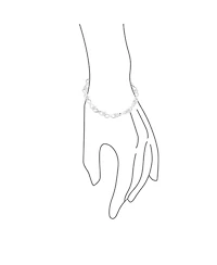 Bling Jewelry Forever Love Solid Figure Eight Love Knot Multi Infinity Chain Link Bracelets Sterling Silver Wrist 7.5 Inch