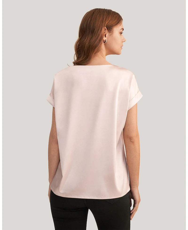Lilysilk Women's Short Sleeves Round Neck Silk Tee