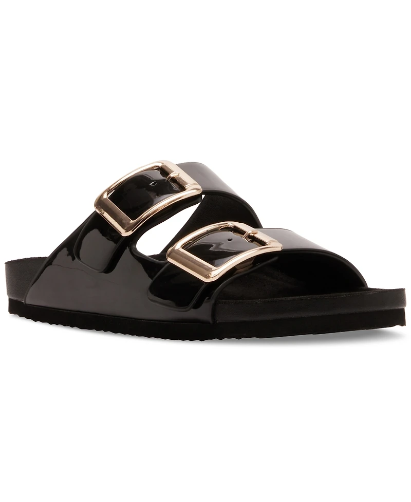 Madden Girl Bodie Buckle Footbed Slide Sandals