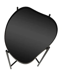 Rosemary Lane 19" x 19" x 21" Metal Abstract Wavy X-Shaped Base Accent Table