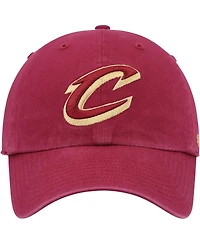 Men's '47 Brand Wine Cleveland Cavaliers Team Logo Clean Up Adjustable Hat