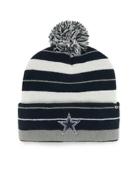 Men's '47 Brand Navy Dallas Cowboys Powerline Cuffed Knit Hat with Pom