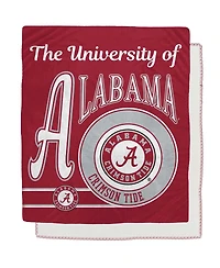 Alabama Crimson Tide 50" x 60" Retro Emblem Flannel Fleece Sherpa Blanket