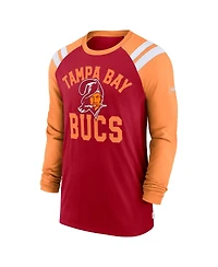 Men's Nike Red, Orange Tampa Bay Buccaneers Classic Arc Raglan Tri-Blend Long Sleeve T-shirt