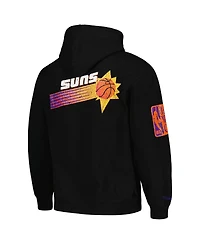 Men's Mitchell & Ness Black Distressed Phoenix Suns Hardwood Classics Og 2.0 Pullover Hoodie