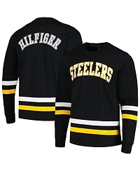 Men's Tommy Hilfiger Black, Gold Pittsburgh Steelers Nolan Long Sleeve T-shirt