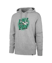 Men's '47 Brand Gray Philadelphia Eagles Fly Regional Headline Pullover Hoodie