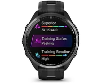 Garmin Garming Titanium Bezel Running Watch With Silicone Carbon Gray Strap Unisex Smartwatch