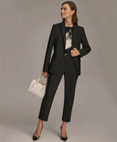 Donna Karan New York Womens One Button Blazer Slim Leg Ankle Pant
