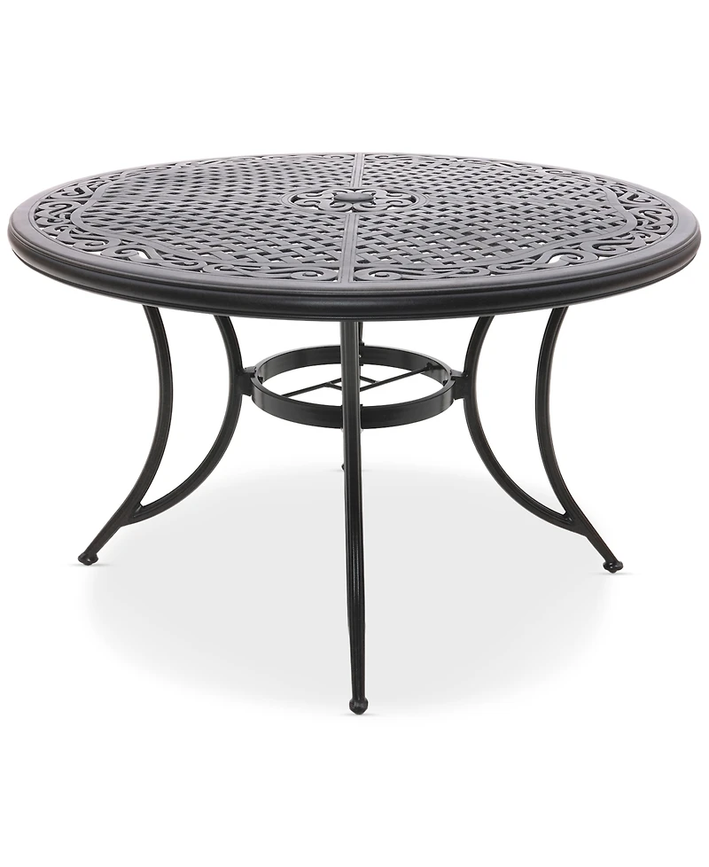 Wythburn Mix and Match 48" Round Cast Aluminum Outdoor Dining Table, Created for Macy's