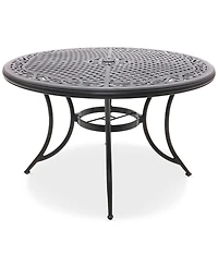 Wythburn Mix and Match 48" Round Cast Aluminum Outdoor Dining Table, Created for Macy's