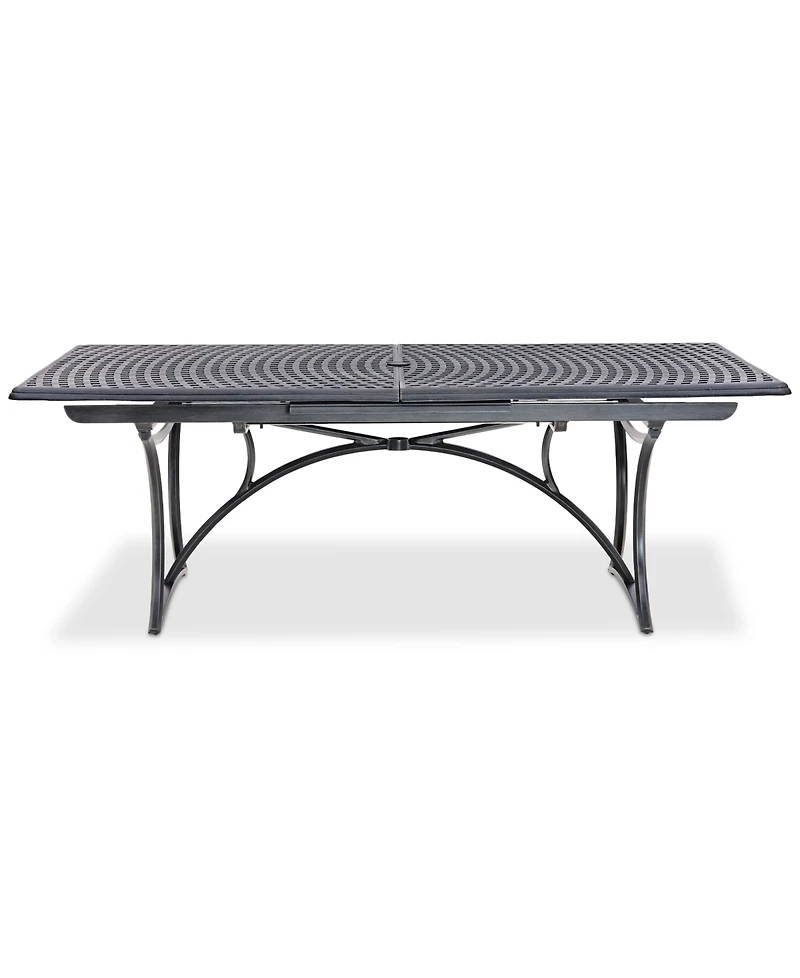 Wythburn Mix and Match 110"x 42" Cast Aluminum Outdoor Extension Dining Table, Created for Macy's
