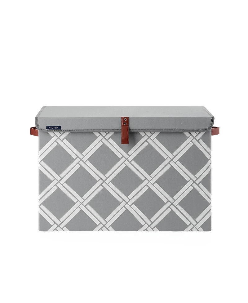 Nautica Folded Large Storage Trunk with Lid Box Weave
